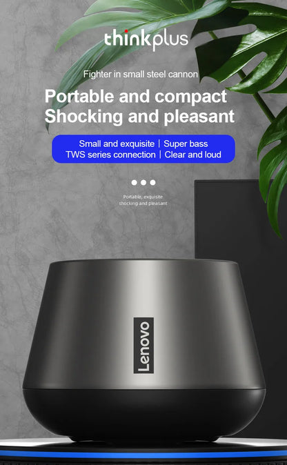 Lenovo Bluetooth Speaker - Portable Wireless Speaker With Stereo Surround Sound - ZOOMNSTORE