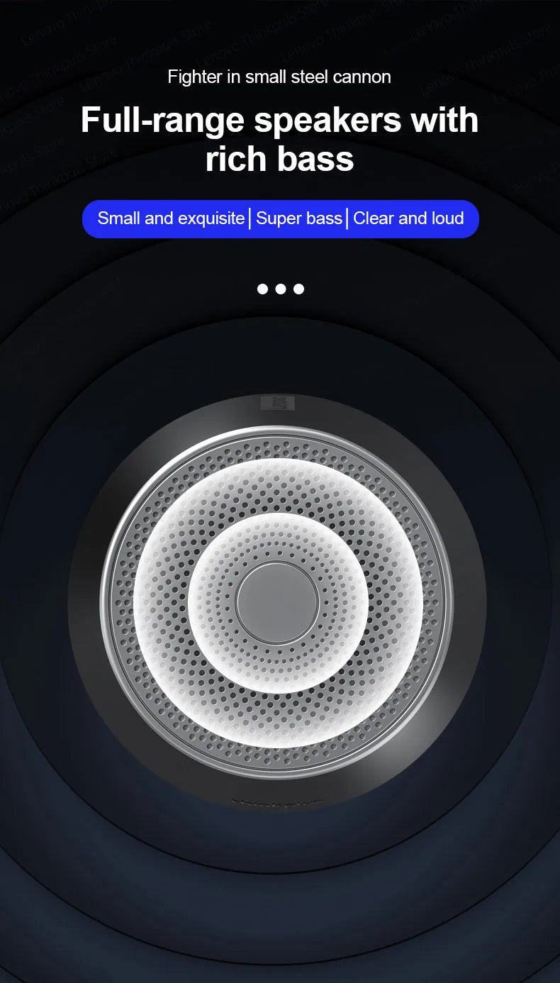 Lenovo Bluetooth Speaker - Portable Wireless Speaker With Stereo Surround Sound - ZOOMNSTORE