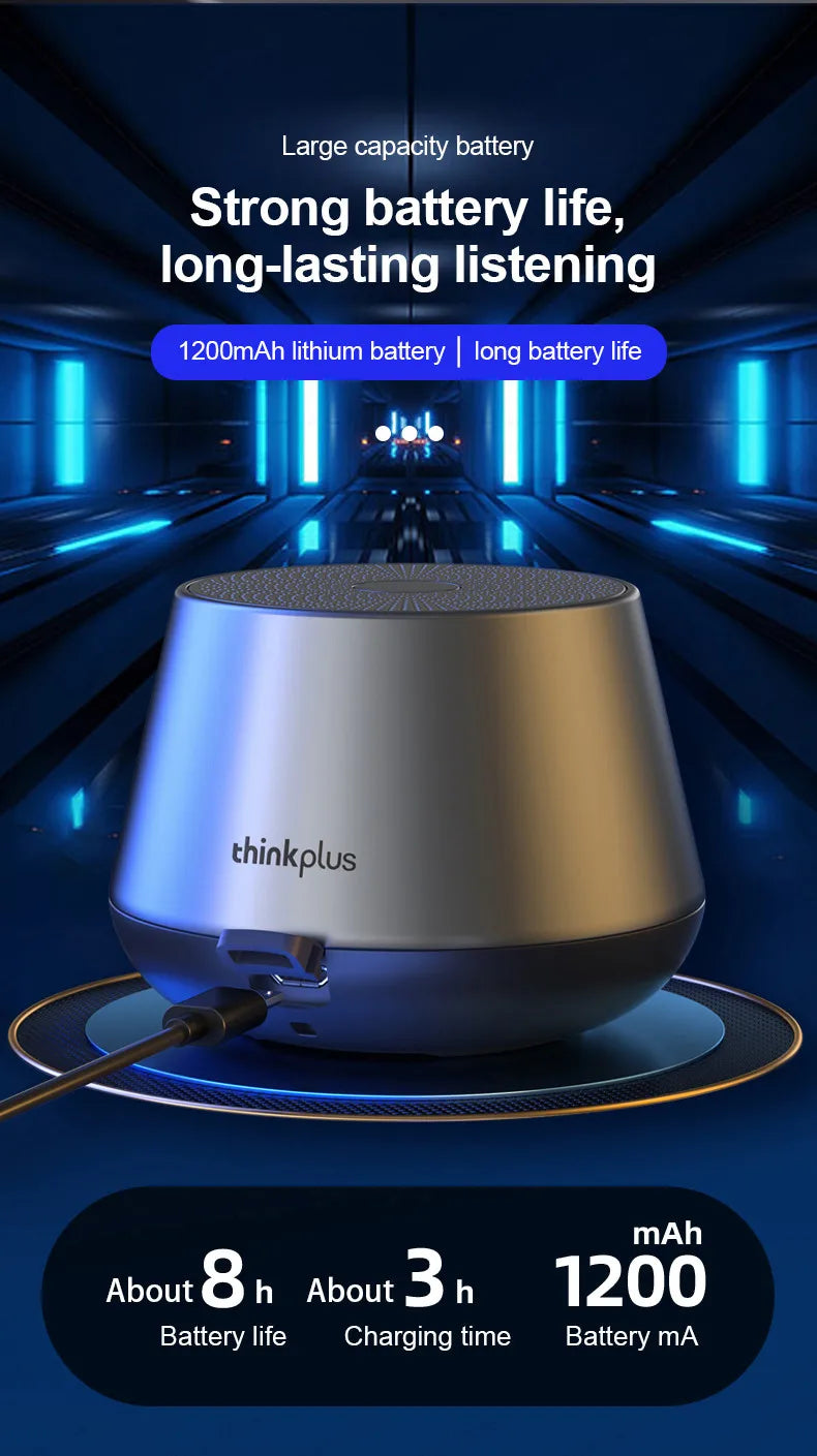 Lenovo Bluetooth Speaker - Portable Wireless Speaker With Stereo Surround Sound - ZOOMNSTORE