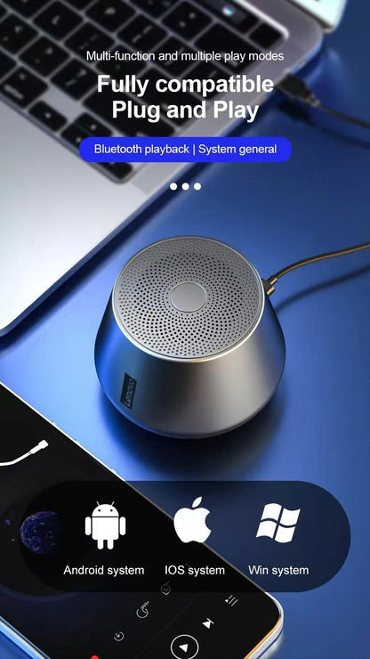 Lenovo Bluetooth Speaker - Portable Wireless Speaker With Stereo Surround Sound - ZOOMNSTORE