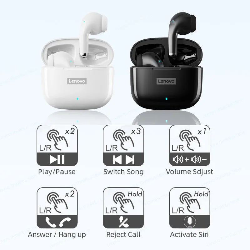 Lenovo LP40 Pro TWS Earphones - Bluetooth 51 Ergonomic Headset with Quick Connect - ZOOMNSTORE