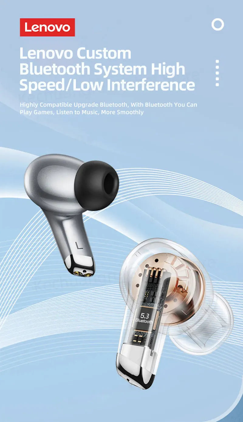Lenovo LP5 Pro Earphones - Wireless Bluetooth 5.4 Gaming Earbuds | Low Latency IPX5 Waterproof Sports Headset - ZOOMNSTORE