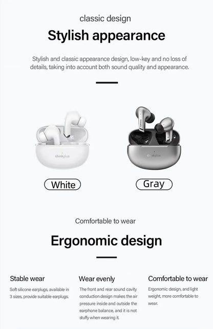 Lenovo LP5 Pro Earphones - Wireless Bluetooth 5.4 Gaming Earbuds | Low Latency IPX5 Waterproof Sports Headset - ZOOMNSTORE