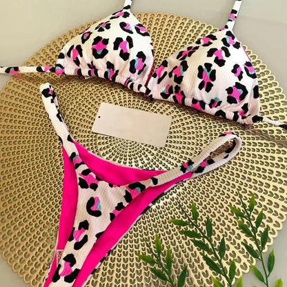 Leopard Print Bikini Set - Sexy Womens Swimsuit Beachwear - ZOOMNSTORE