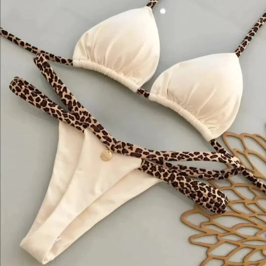 Leopard Print Bikini Set - Sexy Womens Swimsuit Beachwear - ZOOMNSTORE