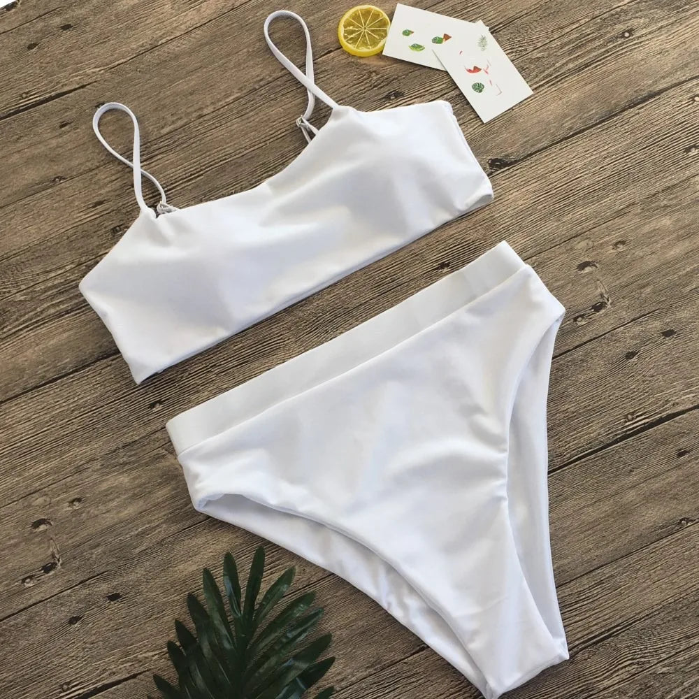 Leopard Print Bikini - Two Piece Swimsuit Set | Low Waist, Wire Free Swimwear - ZOOMNSTORE