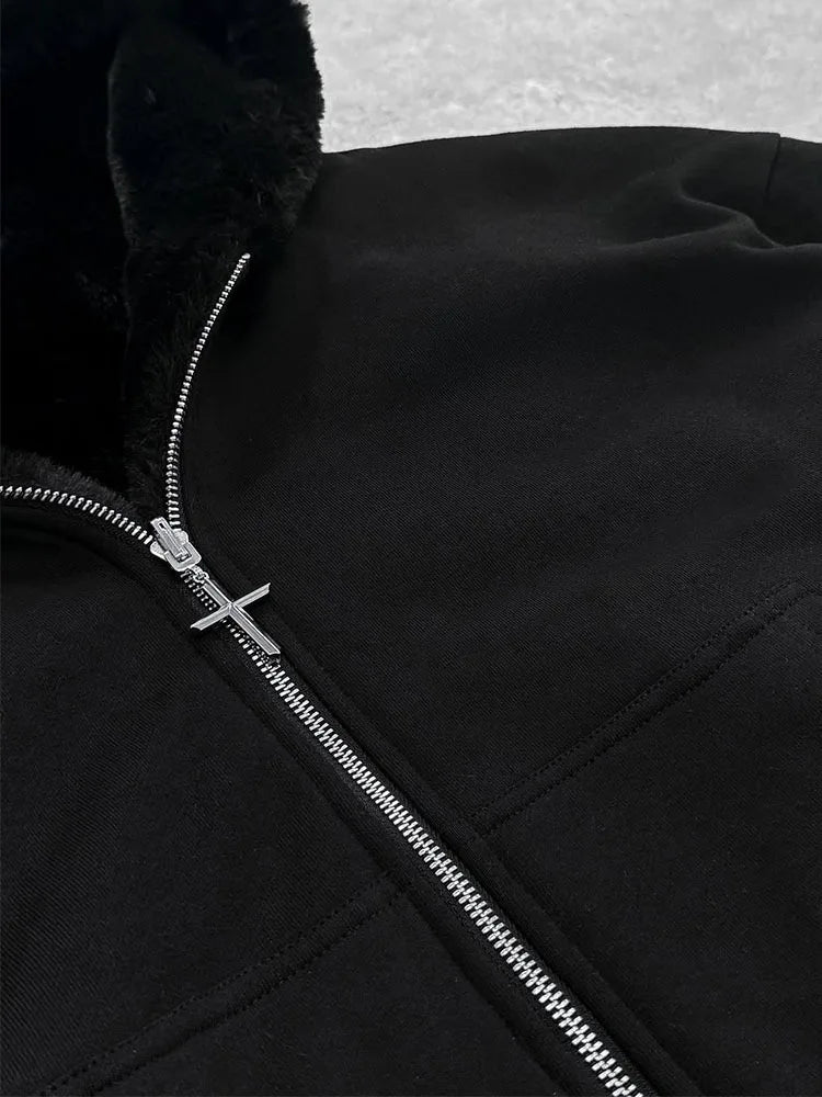 Retro Leopard Print Hoodie - Oversized Casual Sweatshirt for Men - ZOOMNSTORE