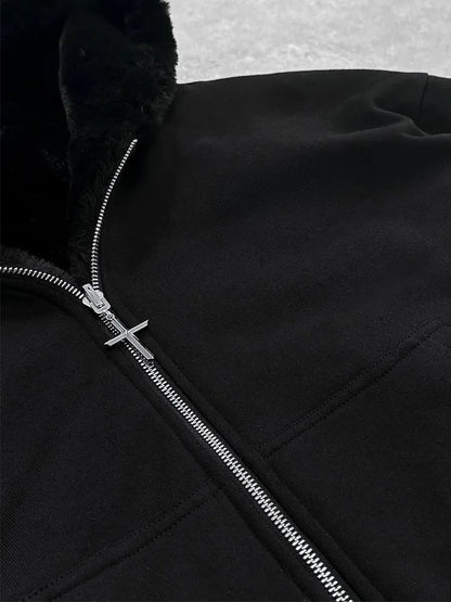 Retro Leopard Print Hoodie - Oversized Casual Sweatshirt for Men - ZOOMNSTORE