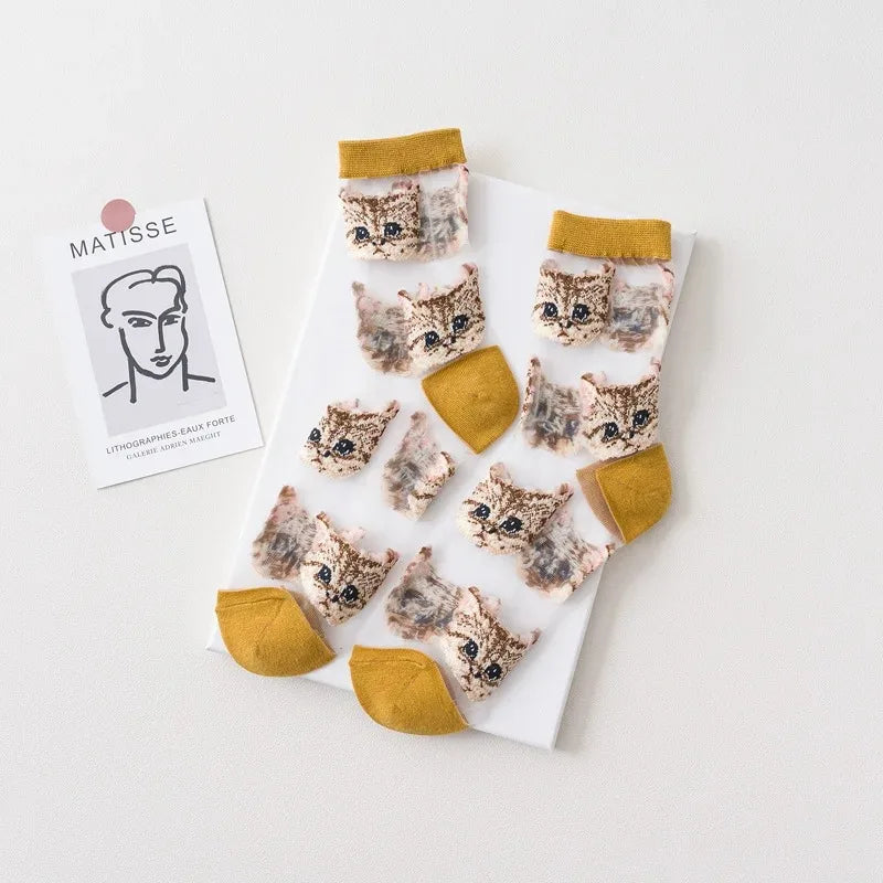 Leopard Print Short Socks - Comfortable Breathable Summer Stockings - ZOOMNSTORE