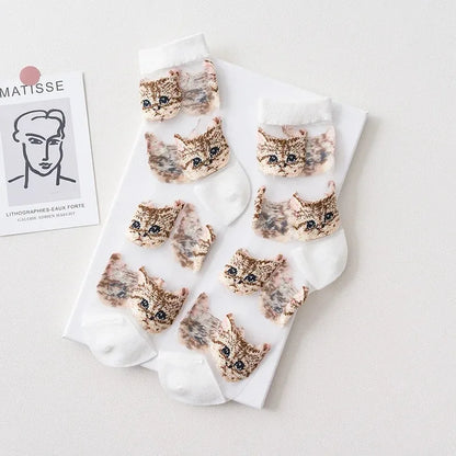 Leopard Print Short Socks - Comfortable Breathable Summer Stockings - ZOOMNSTORE