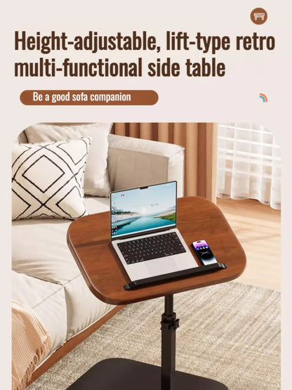 Adjustable Liftable Coffee Table - Rotating Foldable Sofa Side Table with Storage - ZOOMNSTORE