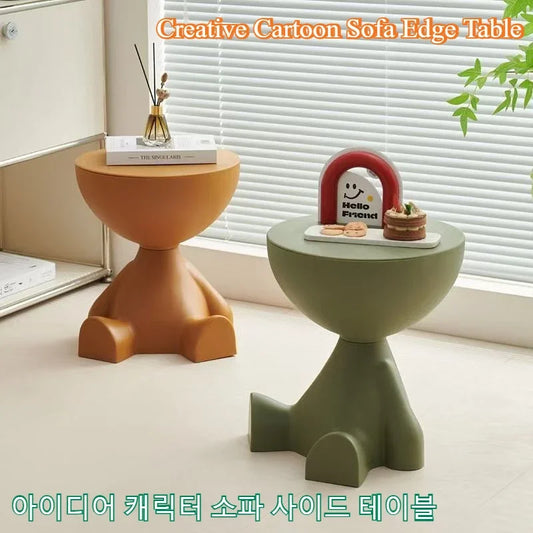 Light Luxury Cartoon Coffee Table - Creative Small Plastic Side Table - ZOOMNSTORE