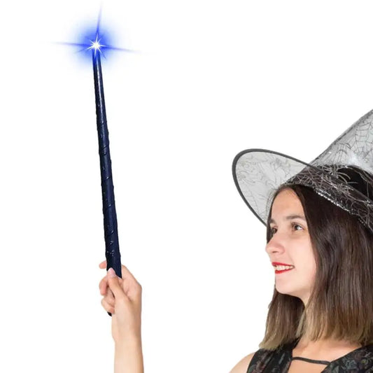 Light Up Wizard Wand Glowing Witch Toy For Kids Illuminating Wand With Sound And Light Party Costume Accessory For Halloween - ZOOMNSTORE