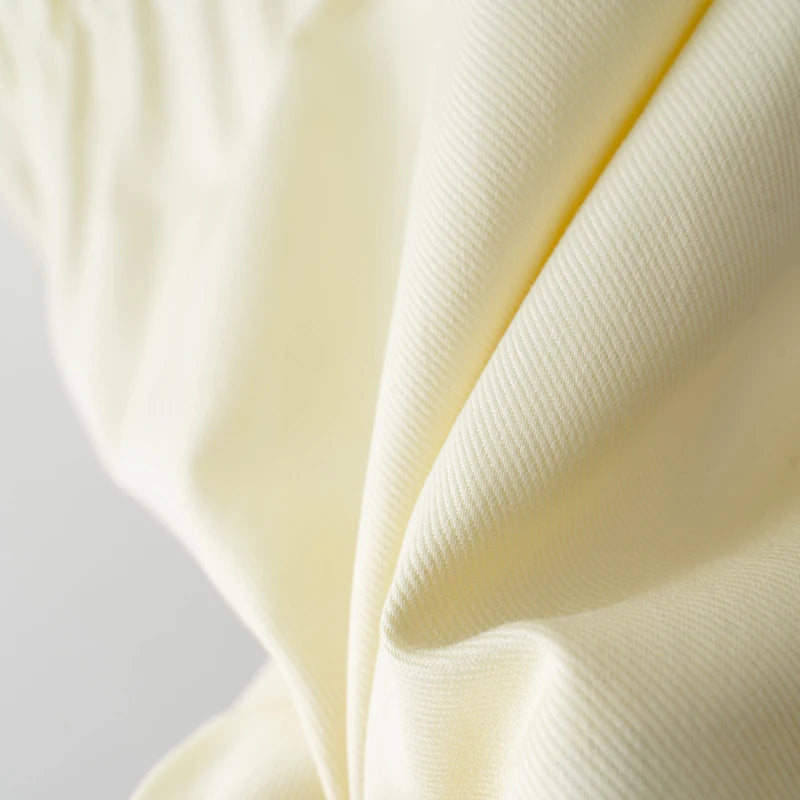 Light Yellow Womens Adjustable Zip Jacket - SpringAutumn Outerwear - ZOOMNSTORE