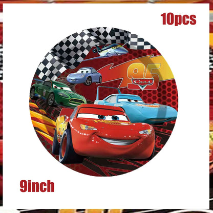 Lightning McQueen Party Supplies - Disposable Tableware  Paper Plates for Kids Birthday  Baby Shower - ZOOMNSTORE