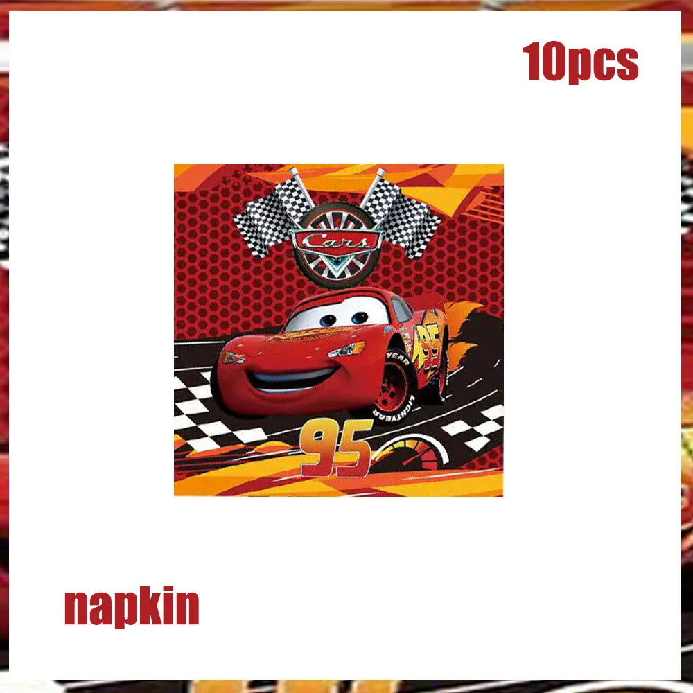 Lightning McQueen Party Supplies - Disposable Tableware  Paper Plates for Kids Birthday  Baby Shower - ZOOMNSTORE