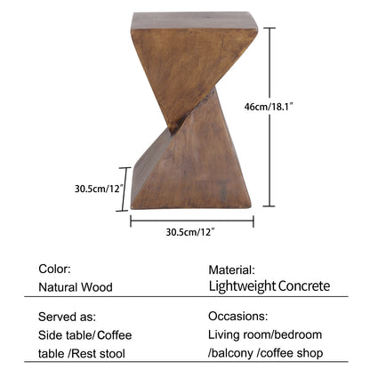 Lightweight Concrete Accent Table - Modern IndoorOutdoor Side Table - ZOOMNSTORE