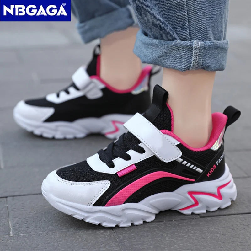 Lightweight Girls School Sneakers - Anti-Slip Breathable Casual Shoes Sizes 28-39 - ZOOMNSTORE