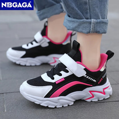 Lightweight Girls School Sneakers - Anti-Slip Breathable Casual Shoes Sizes 28-39 - ZOOMNSTORE
