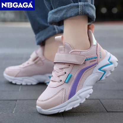Lightweight Girls School Sneakers - Anti-Slip Breathable Casual Shoes Sizes 28-39 - ZOOMNSTORE