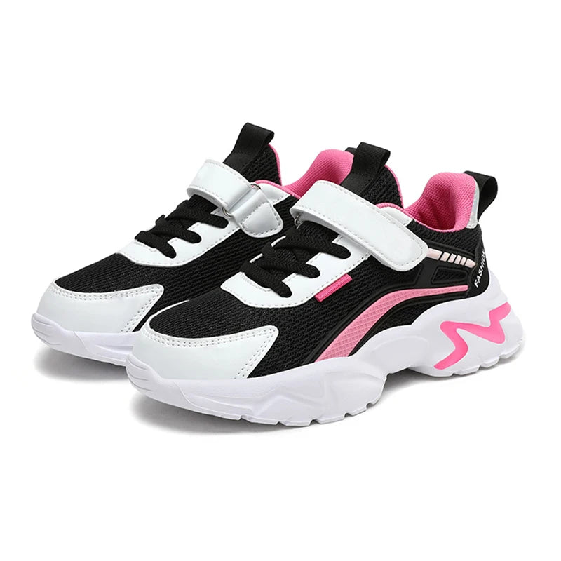 Lightweight Girls School Sneakers - Anti-Slip Breathable Casual Shoes Sizes 28-39 - ZOOMNSTORE