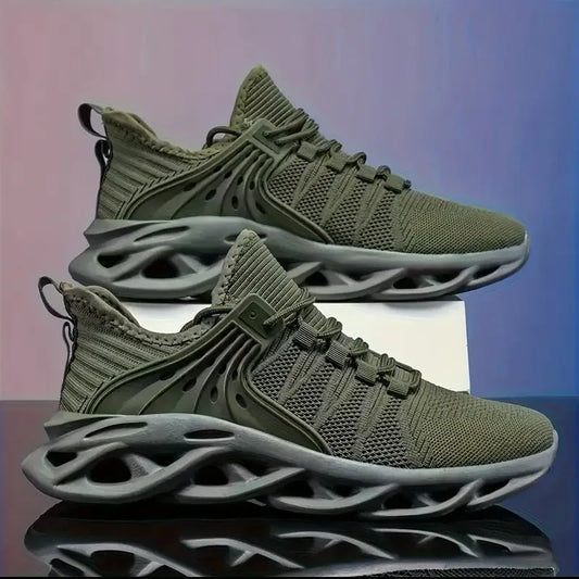 Lightweight Green Running Shoes - Breathable Size 48 Sports Trainers - ZOOMNSTORE