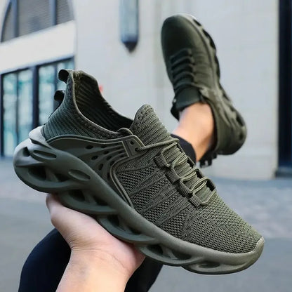 Lightweight Green Running Shoes - Breathable Size 48 Sports Trainers - ZOOMNSTORE