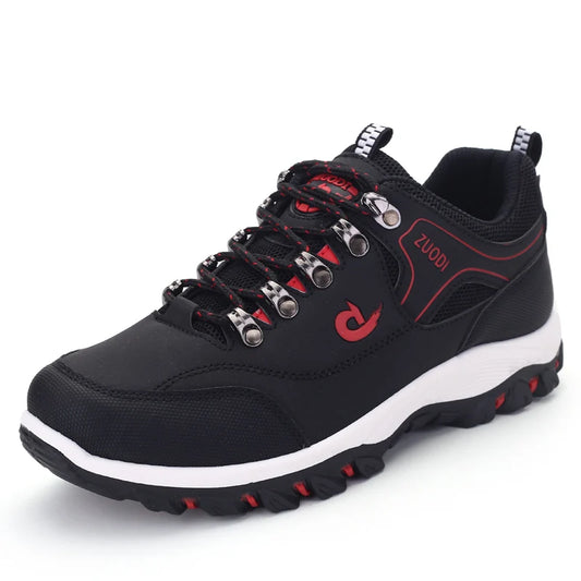 Lightweight Leather Sneakers - All-Season Casual Walking Shoes - ZOOMNSTORE
