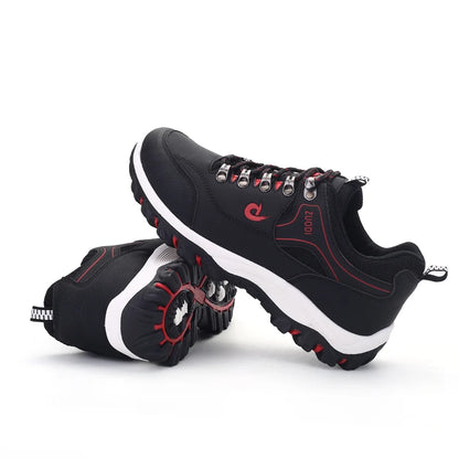 Lightweight Leather Sneakers - All-Season Casual Walking Shoes - ZOOMNSTORE