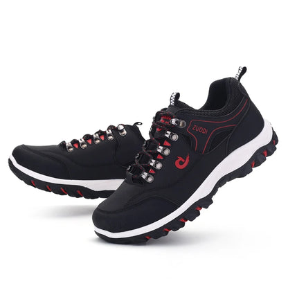 Lightweight Leather Sneakers - All-Season Casual Walking Shoes - ZOOMNSTORE