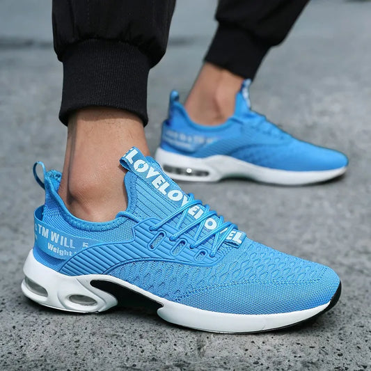 Lightweight Mens Breathable Mesh Running Shoes - Shock-Absorbing Casual Sports Sneakers - ZOOMNSTORE