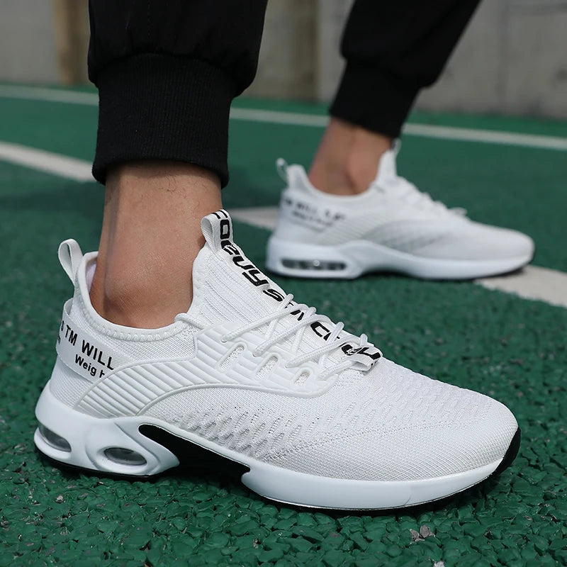 Lightweight Mens Breathable Mesh Running Shoes - Shock-Absorbing Casual Sports Sneakers - ZOOMNSTORE