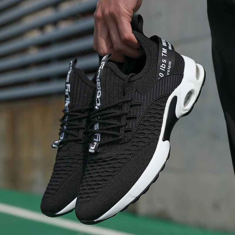 Lightweight Mens Breathable Mesh Running Shoes - Shock-Absorbing Casual Sports Sneakers - ZOOMNSTORE