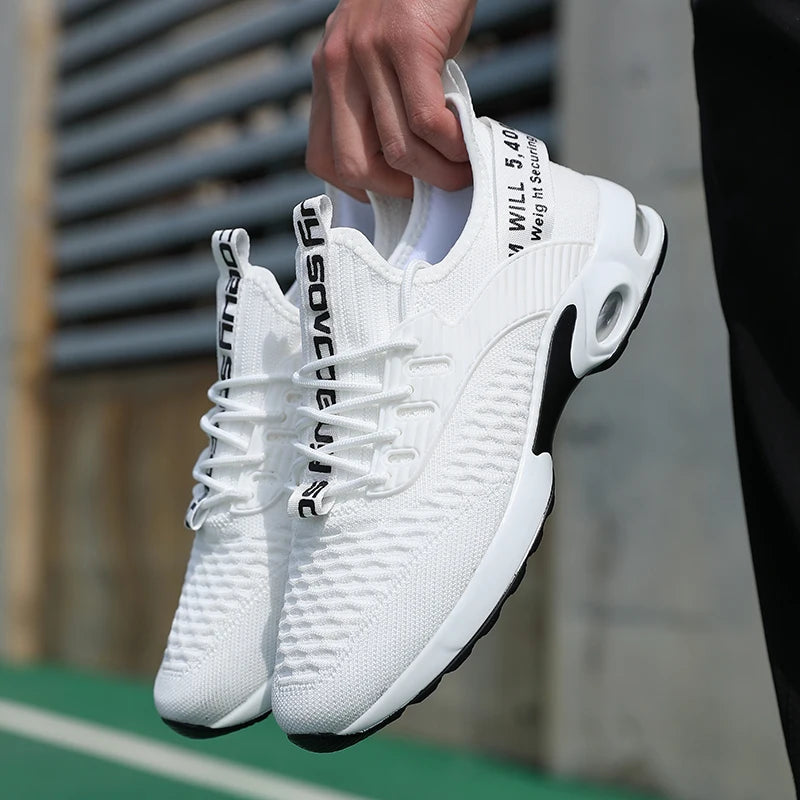 Lightweight Mens Breathable Mesh Running Shoes - Shock-Absorbing Casual Sports Sneakers - ZOOMNSTORE
