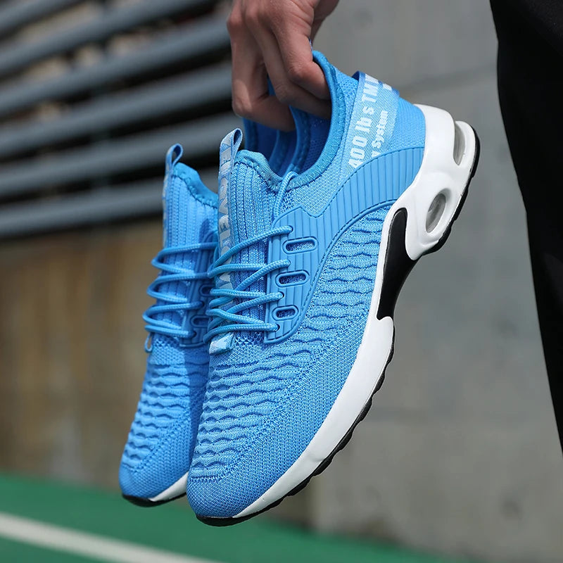 Lightweight Mens Breathable Mesh Running Shoes - Shock-Absorbing Casual Sports Sneakers - ZOOMNSTORE