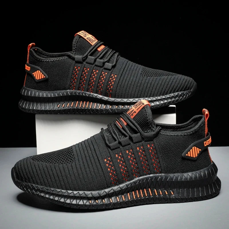 Lightweight Mens Sneakers - Casual Lace-up Mesh Running Shoes - ZOOMNSTORE