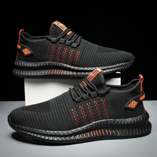 Lightweight Mens Sneakers - Casual Lace-up Mesh Running Shoes - ZOOMNSTORE