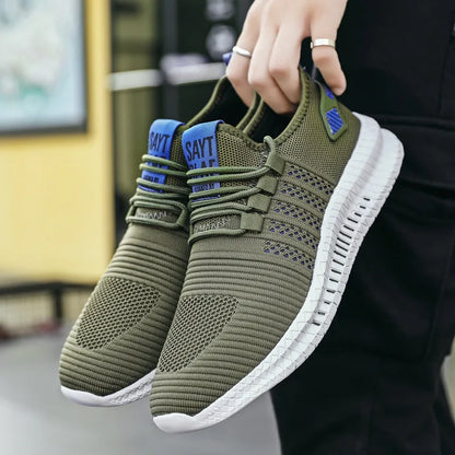 Lightweight Mens Sneakers - Casual Lace-up Mesh Running Shoes - ZOOMNSTORE