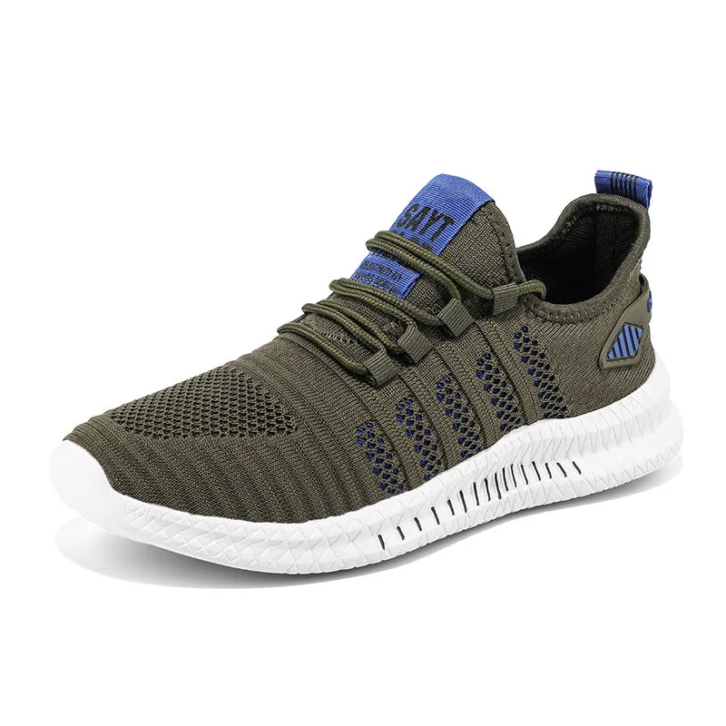 Lightweight Mens Sneakers - Casual Lace-up Mesh Running Shoes - ZOOMNSTORE