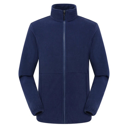 Lightweight Polar Fleece Jacket - Full Zip Outdoor Coat with Pockets - ZOOMNSTORE