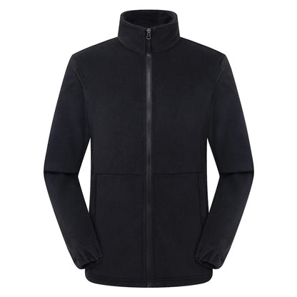 Lightweight Polar Fleece Jacket - Full Zip Outdoor Coat with Pockets - ZOOMNSTORE