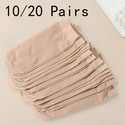 Lightweight Womens Solid Color Socks - Comfortable Mid Length Fashionable Summer Socks 1020 Pairs - ZOOMNSTORE