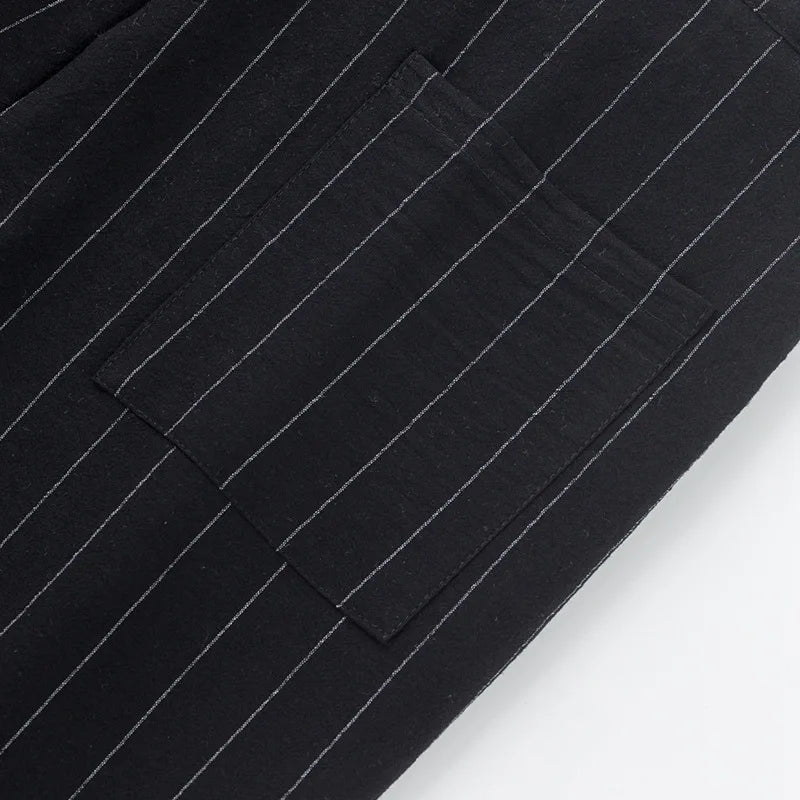Linen Casual Pants - Men’s Striped Straight-Leg Breathable Loose Trousers for Spring - ZOOMNSTORE