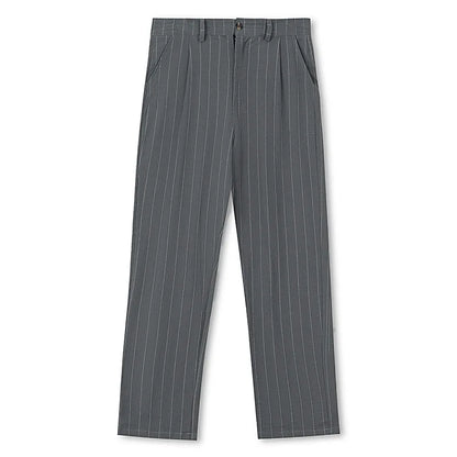 Linen Casual Pants - Men’s Striped Straight-Leg Breathable Loose Trousers for Spring - ZOOMNSTORE