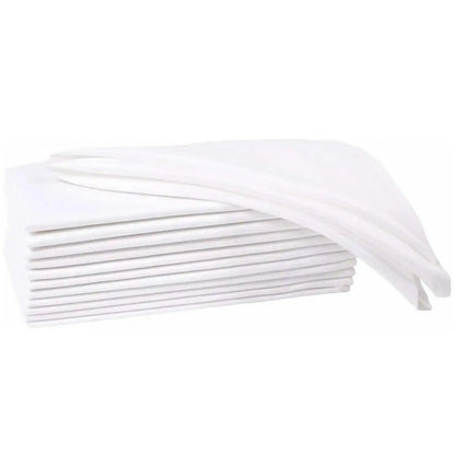 Linen Flax Cotton Dinner Napkins - Set of 12 Natural Fabric Wedding Napkins with Mitered Corners - ZOOMNSTORE