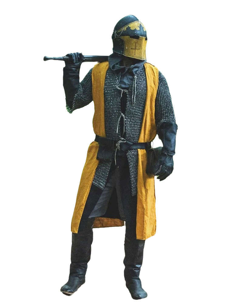 Open-Front Surcoat - Linen Medieval Overgarment Adult Celtic Robe with Hood Viking Cape, Renaissance Cosplay LARP Costume - ZOOMNSTORE