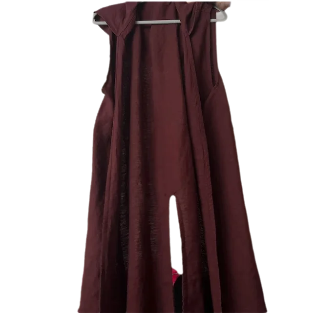 Open-Front Surcoat - Linen Medieval Overgarment Adult Celtic Robe with Hood Viking Cape, Renaissance Cosplay LARP Costume - ZOOMNSTORE