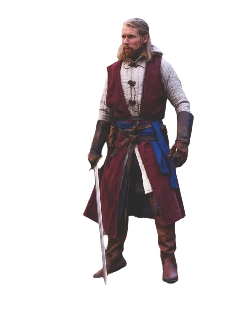 Open-Front Surcoat - Linen Medieval Overgarment Adult Celtic Robe with Hood Viking Cape, Renaissance Cosplay LARP Costume - ZOOMNSTORE