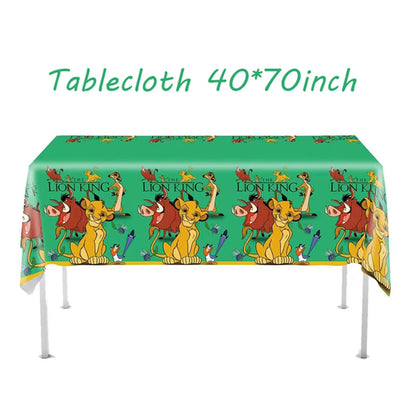 Lion King Birthday Party Supplies - Disposable Tableware Set with Cups Plates Napkins - ZOOMNSTORE