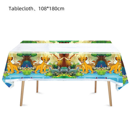 Lion King Birthday Party Supplies - Disposable Tableware Set with Cups Plates Napkins - ZOOMNSTORE